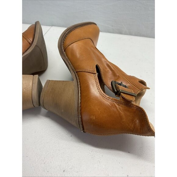 Lascana Leather cut out heeled Booties Ankle US 8 Made‎ in Italy western BOHO 39 - Picture 8 of 9